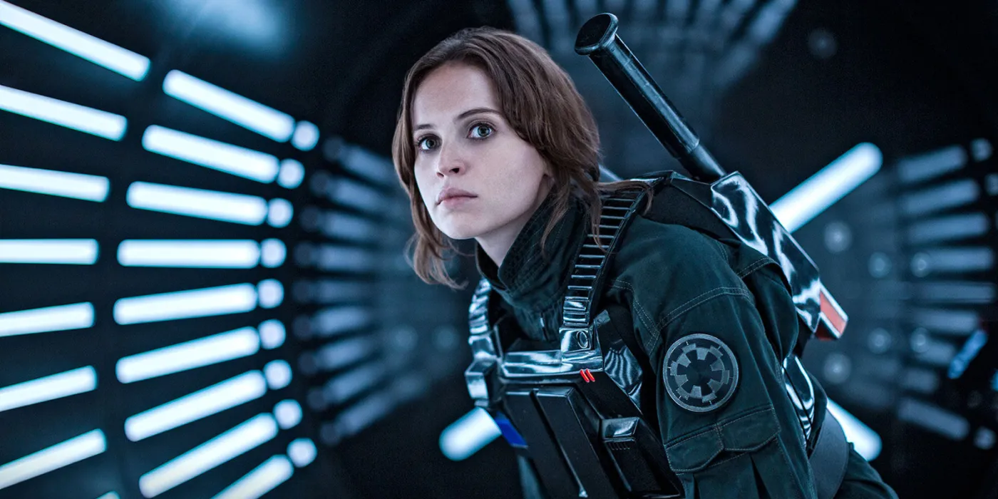 Felicity Jones jako Jyn Erso w "Łotr 1. Gwiezdne Wojny - historie"