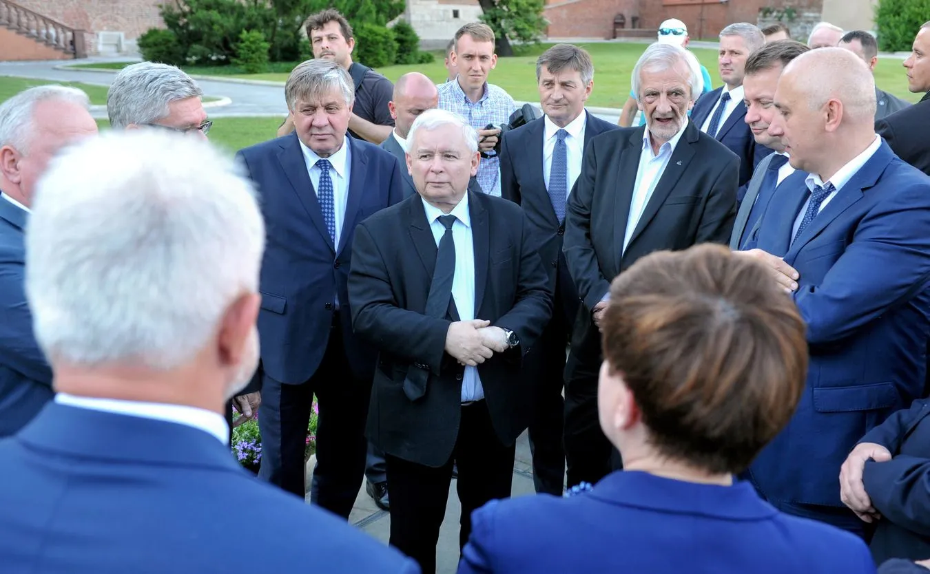 Jarosław Kaczyński i politycy PiS