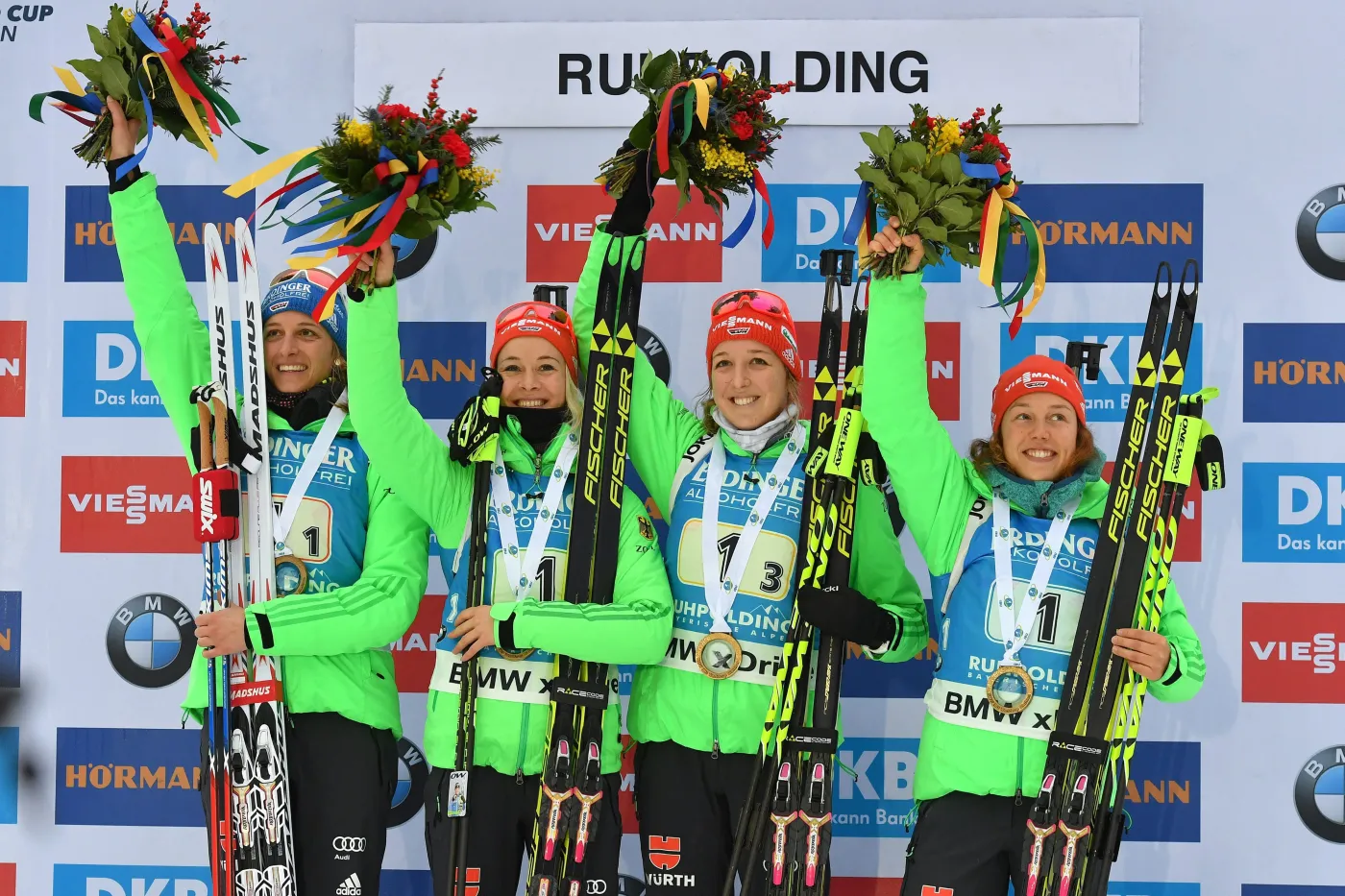 PŚ w biathlonie: Pech polskiej sztafety w Ruhpolding. Zwycięstwo Niemek