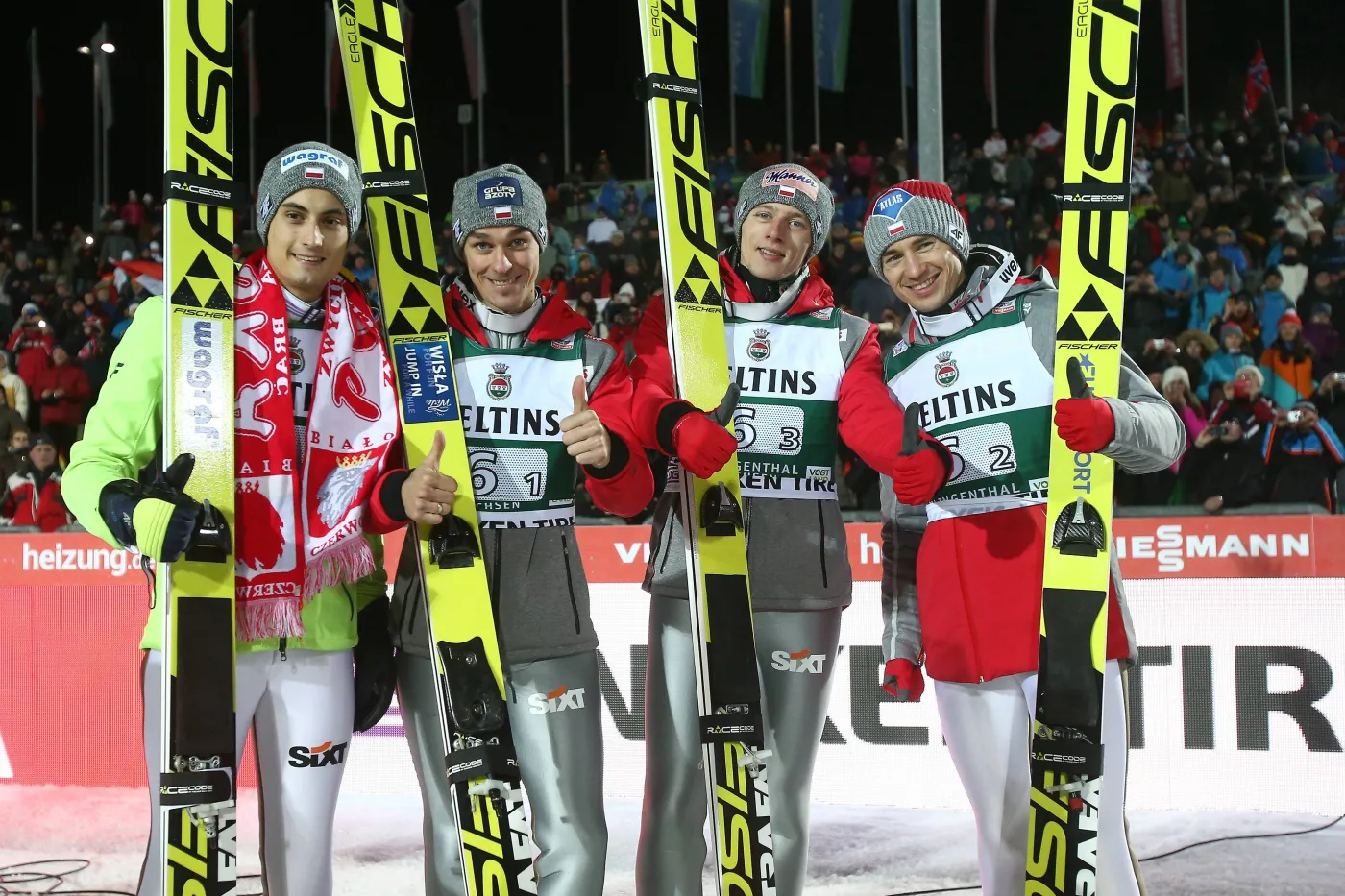 Dawid Kubacki, Piotr Żyła, Maciej Kot i Kamil Stoch