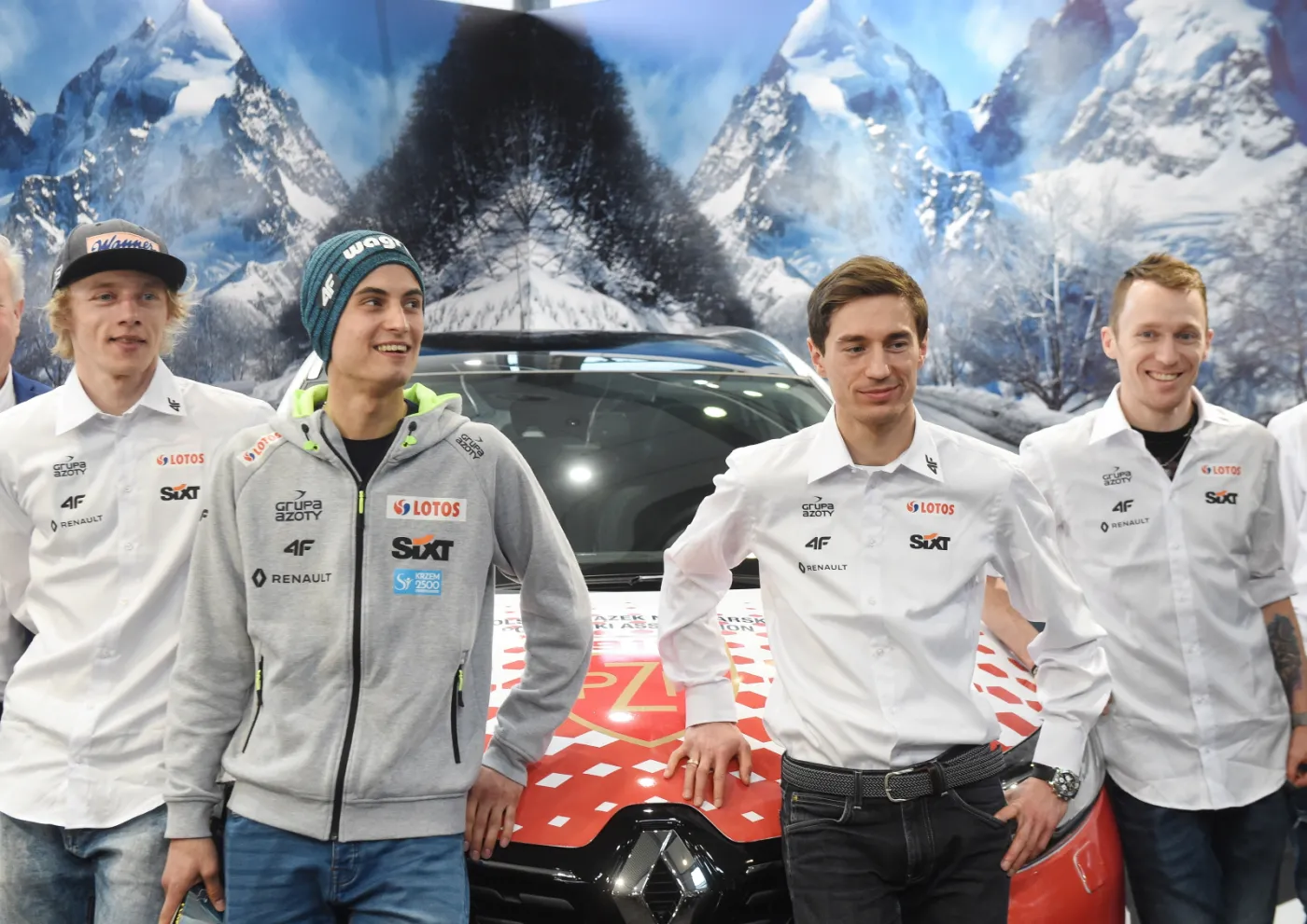 Dawid Kubacki, Maciej Kot, Kamil Stoch i Stefan Hula