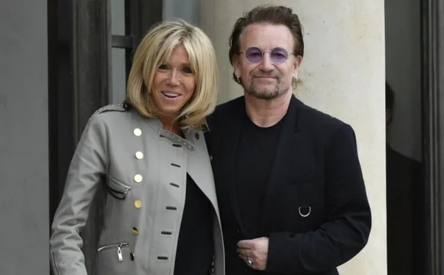 Jak nie ona! Brigitte Macron na spotkanie z Bono włożyła szałową kurtkę