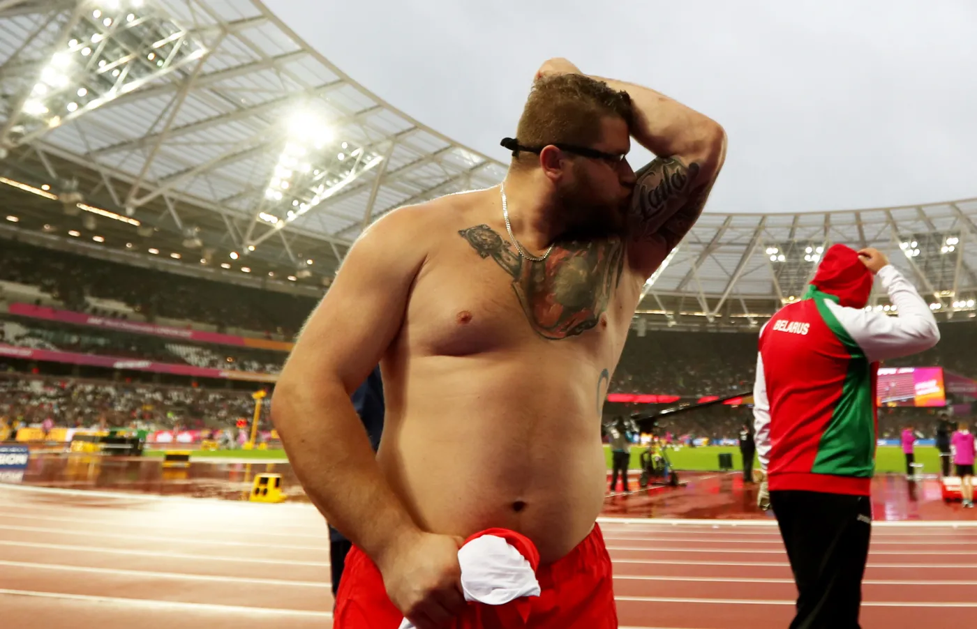 Paweł Fajdek podczas eliminacji do konkursu finałowego w rzucie młotem