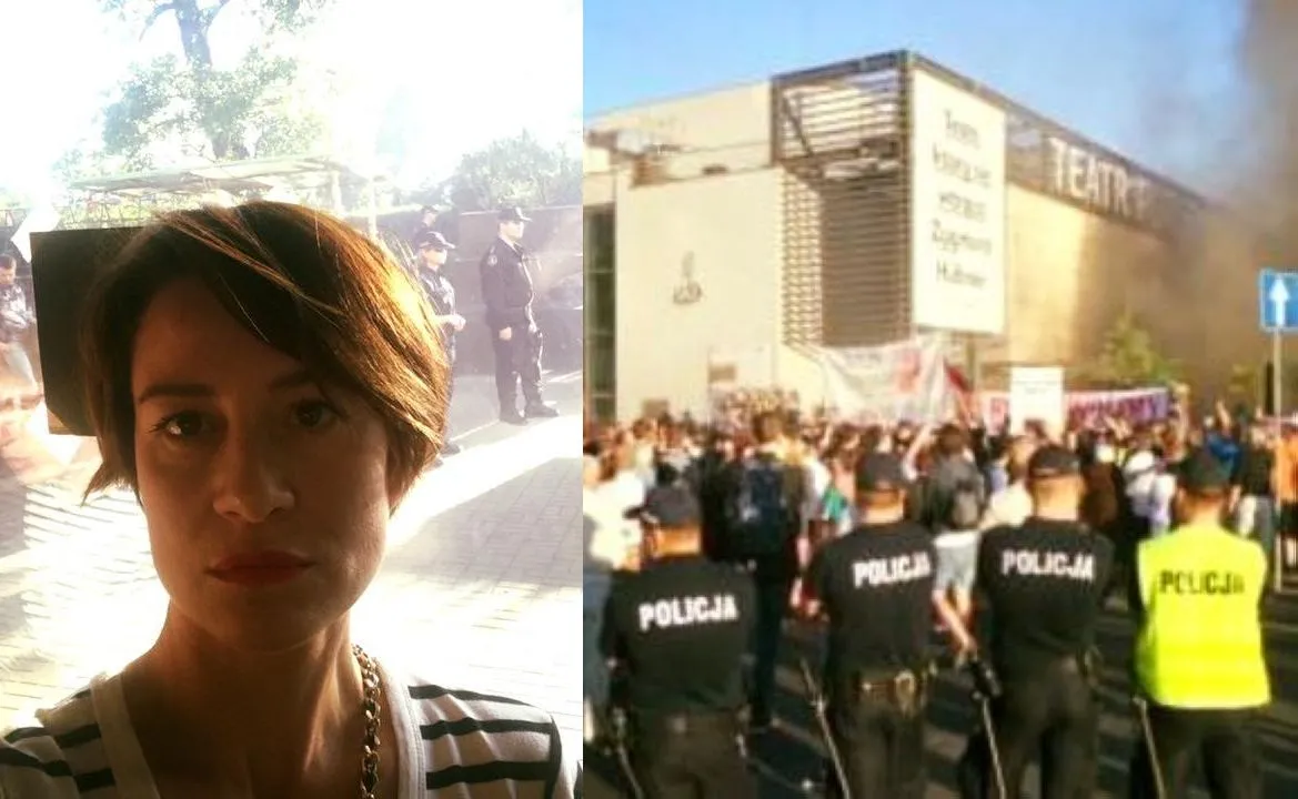 Maja Ostaszewska, protesty przed Teatrem Powszechnym w Warszawie