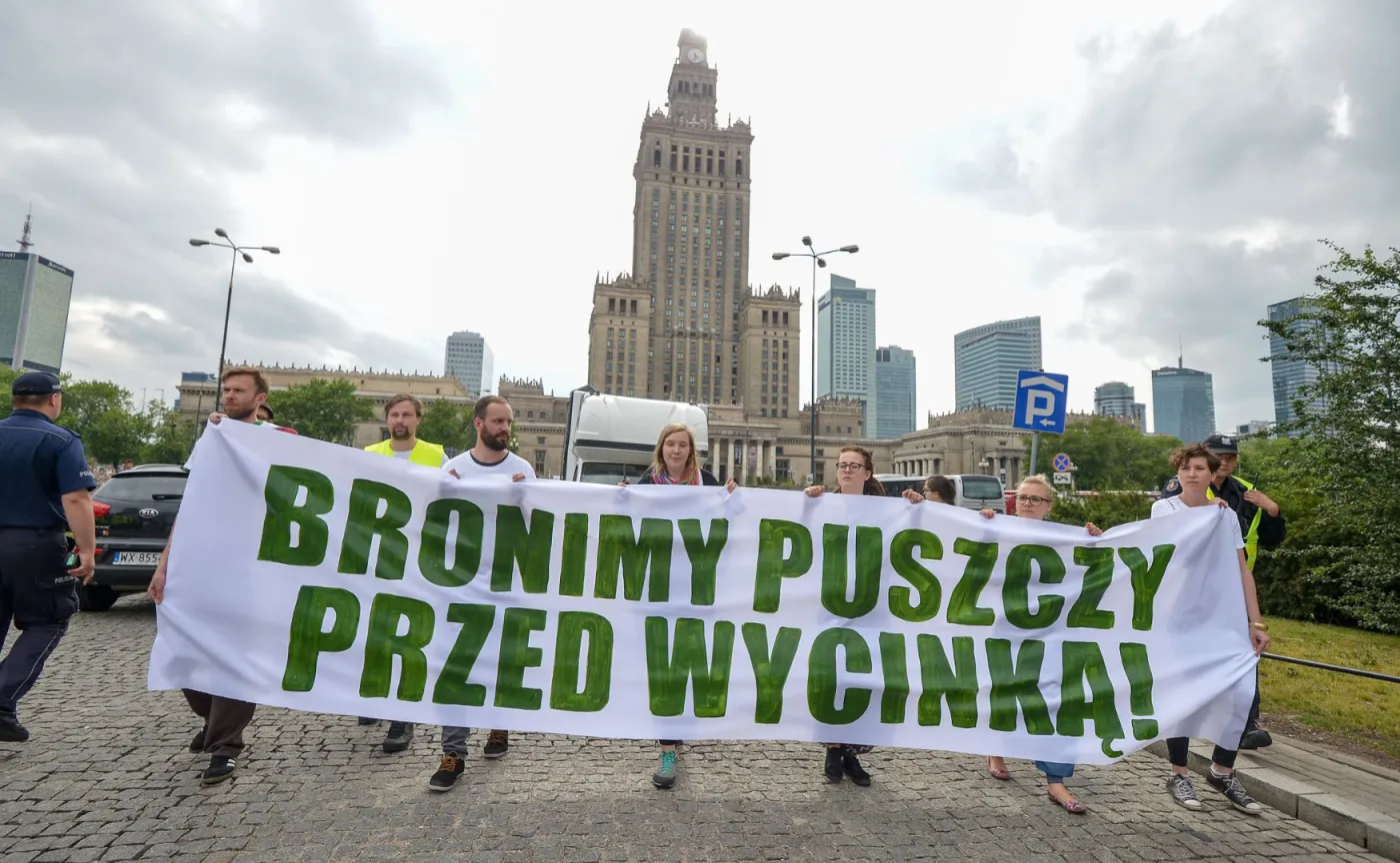 Manifestacja w obronie puszczy