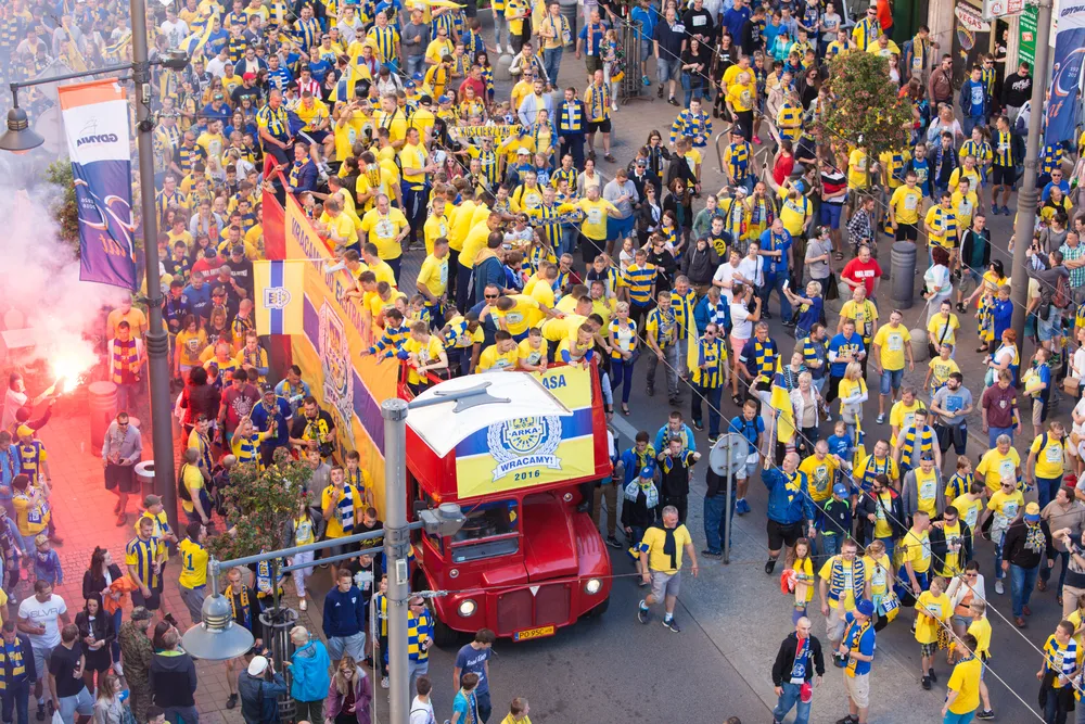 Piłkarze i kibice Arki Gdynia