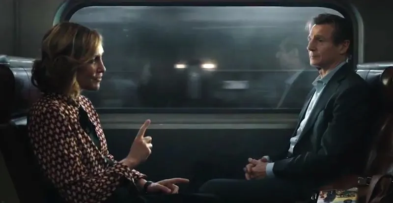 Vera Farmiga oraz Liam Neeson w filmie "Pasażer" 