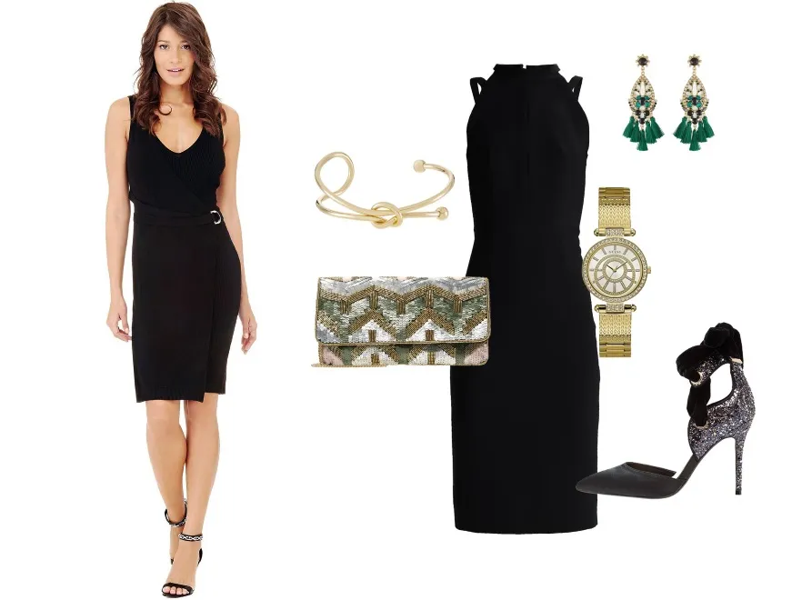 Mała czarna w towarzystwie lśniących dodatków. 5 STYLIZACJI na karnawał