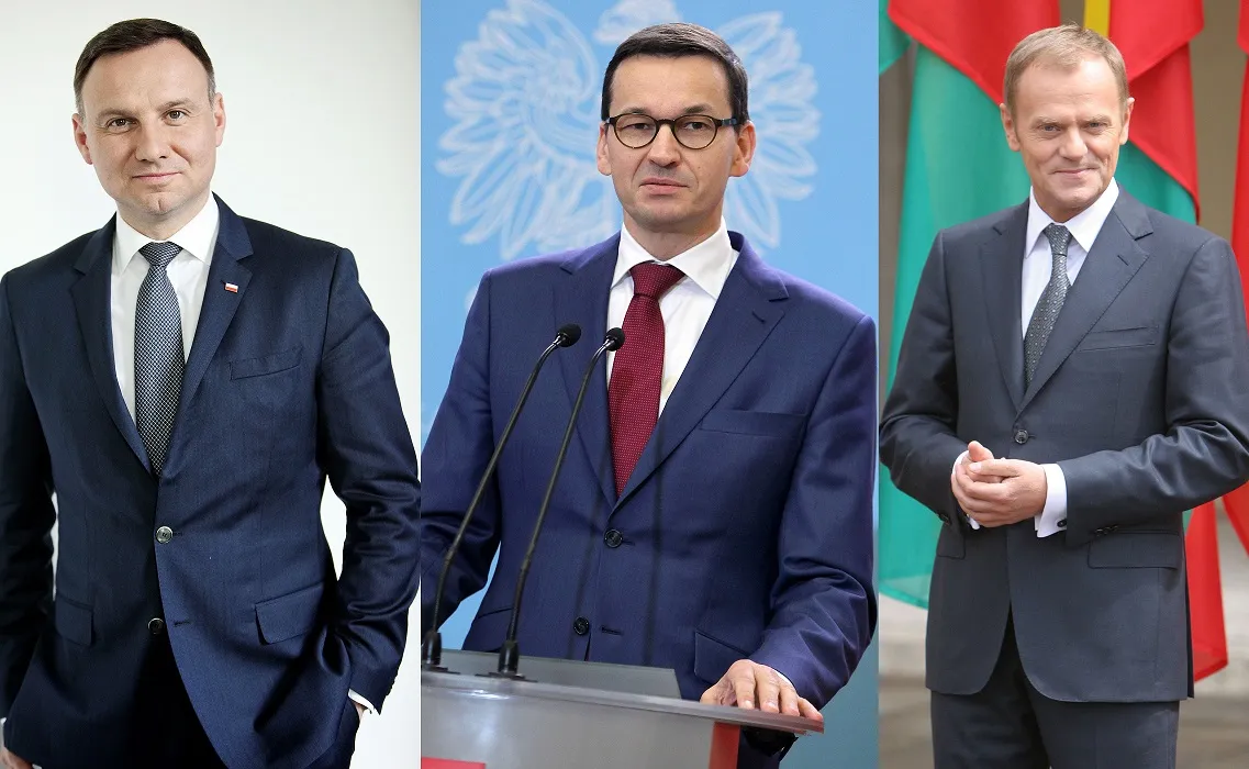 Andrzej Duda, Mateusz Morawiecki, Donald Tusk