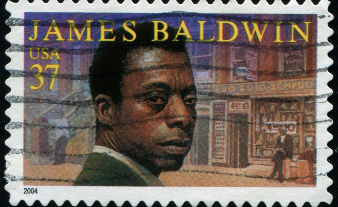 James Baldwin na amerykańskim znaczku pocztowym