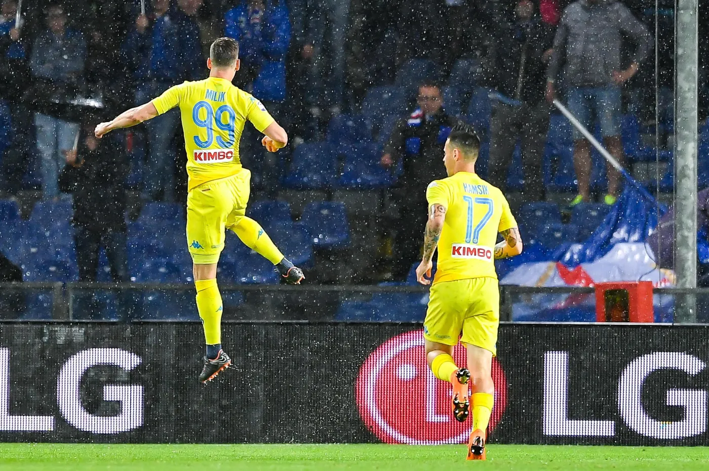 Arkadiusz Milik i Marek Hamsik