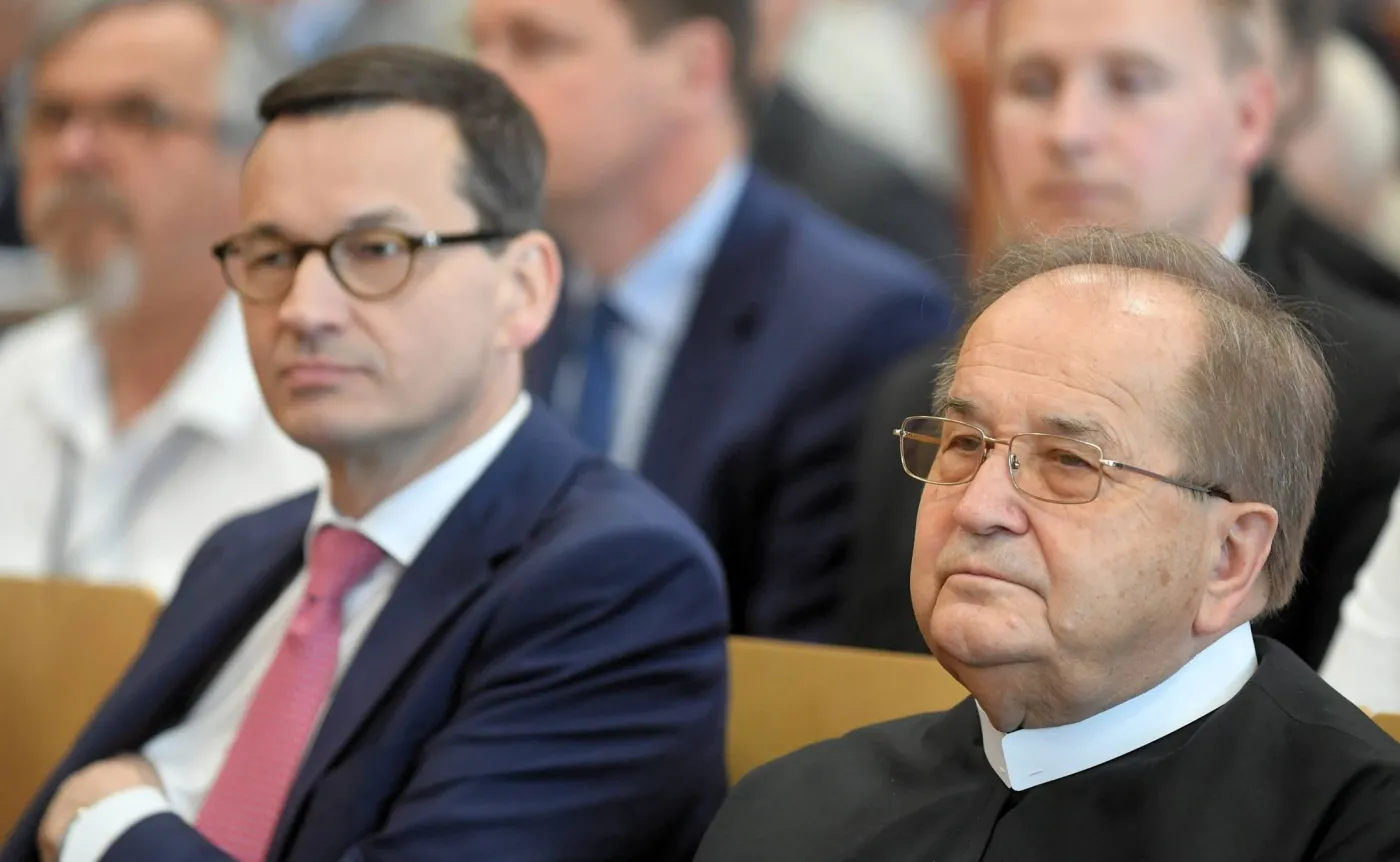 ojciec Tadeusz Rydzyk i premier Mateusz Morawiecki