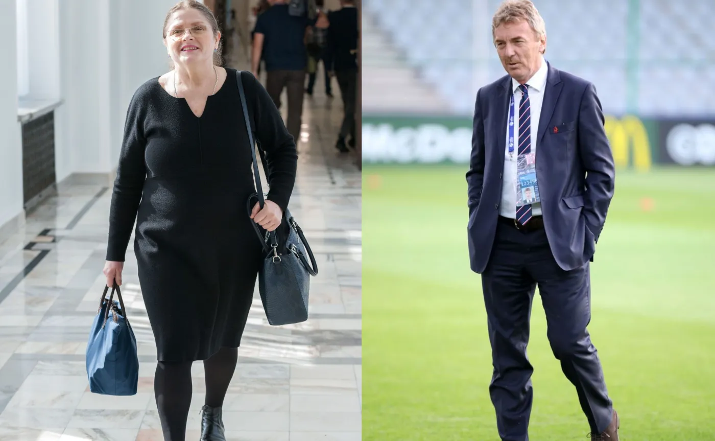 Krystyna Pawłowicz i Zbigniew Boniek