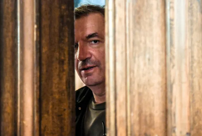 Władysław Pasikowski na planie filmu "Kurier"