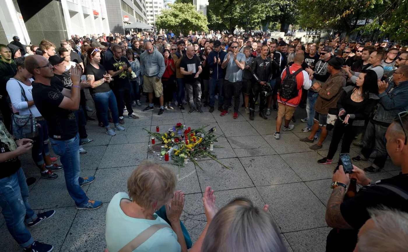 Demonstracja skrajnej prawicy w Chemnitz