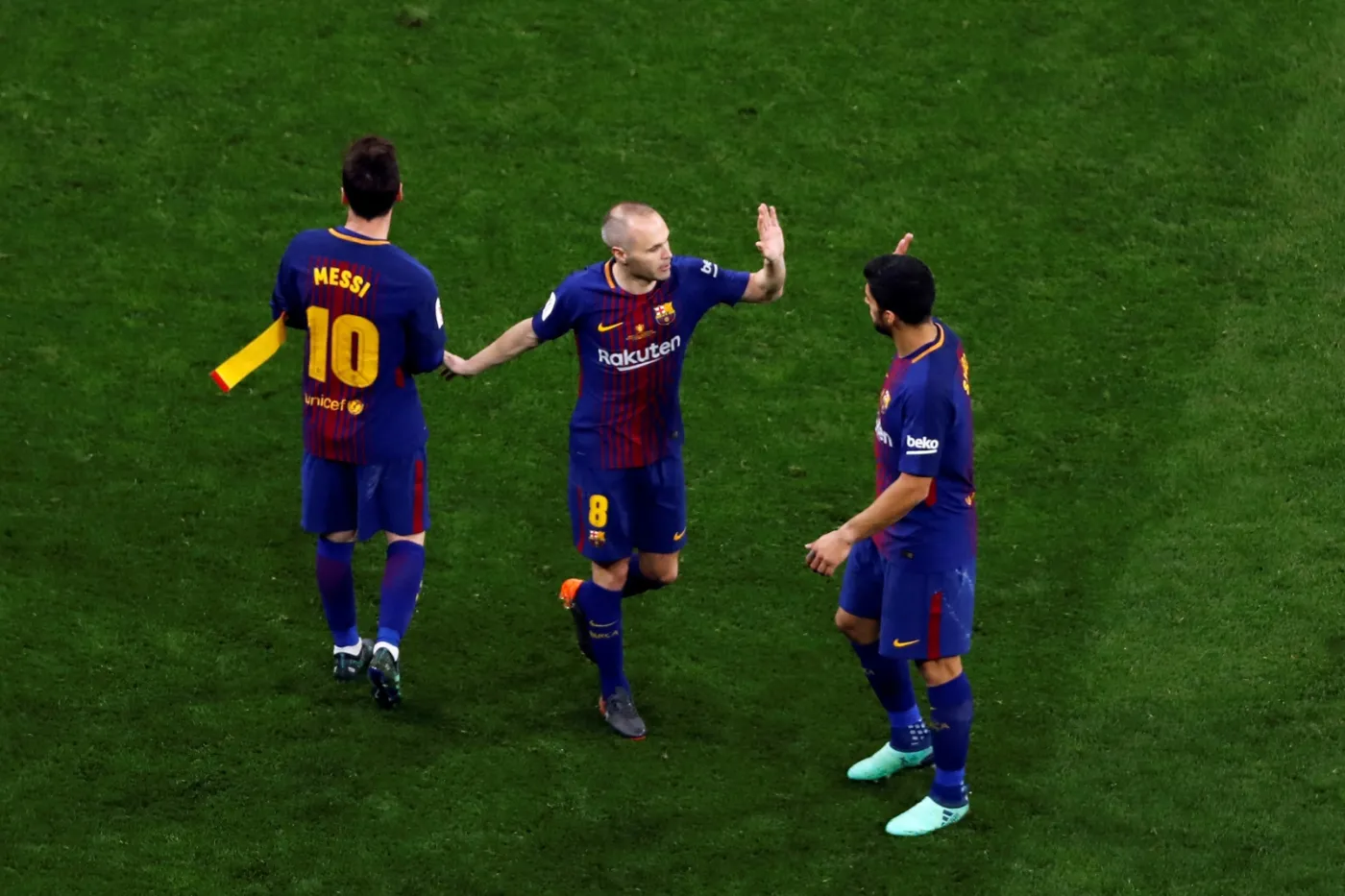 Andres Iniesta, Lionel Messi i Luis Suarez