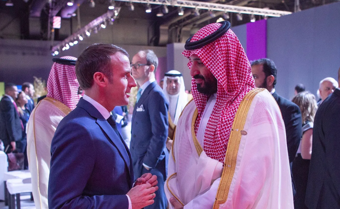 Emmanuel Macron i  Mohammad Bin Salman
