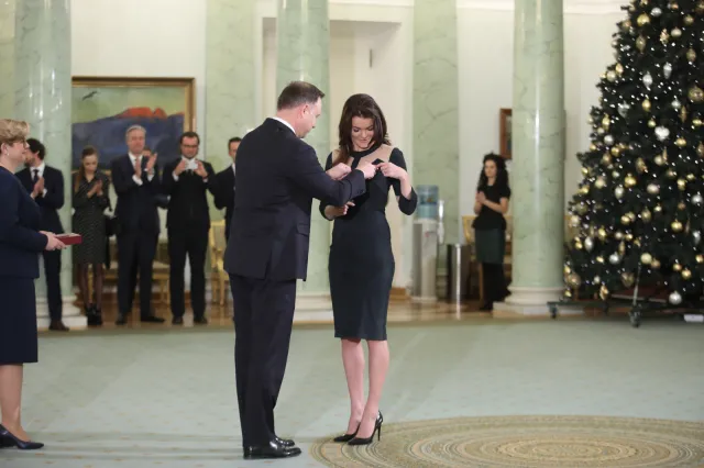 Agnieszka Radwańska odznaczona przez prezydenta Andrzeja Dudę