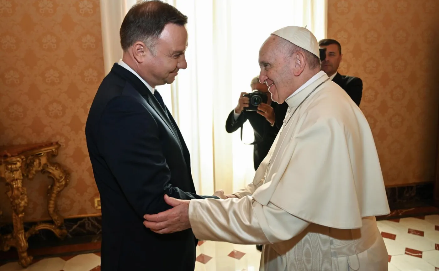 Prezydent Andrzej Duda i papież Franciszek