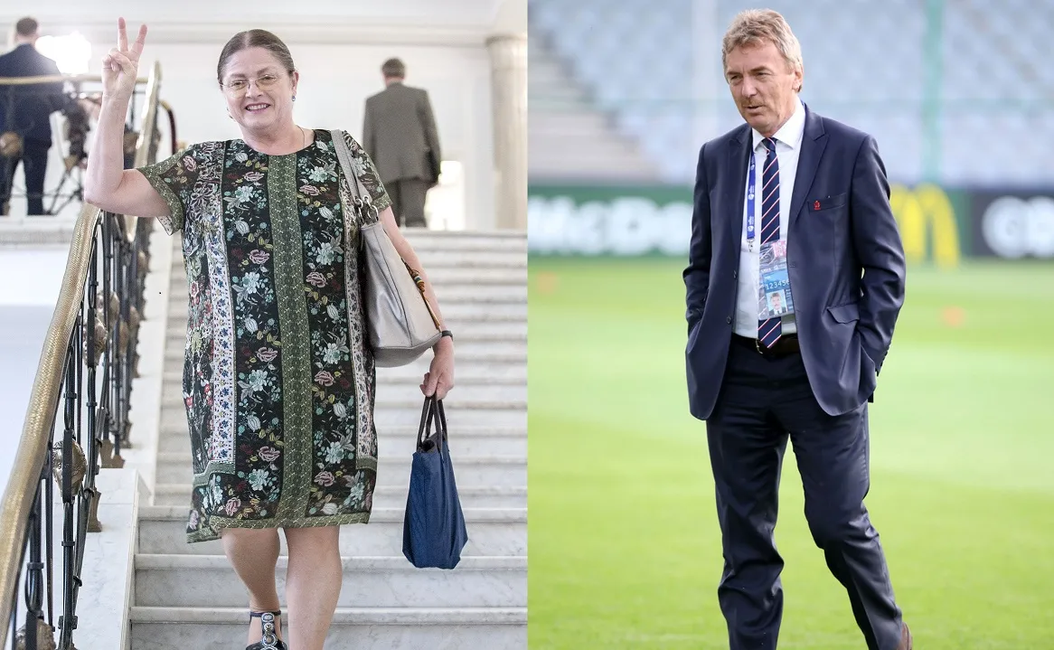 Krystyna Pawłowicz i Zbigniew Boniek