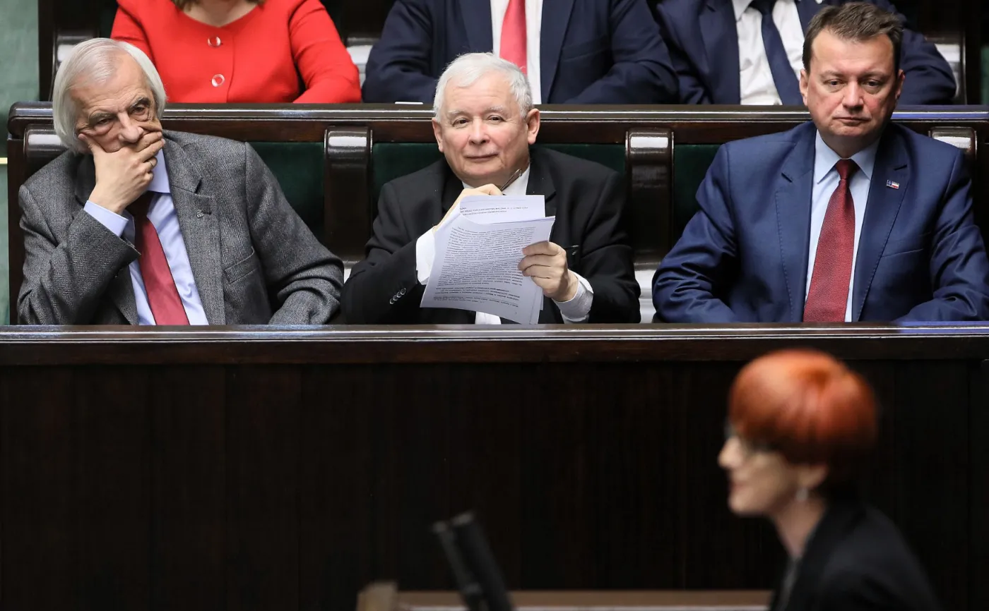 Jarosław Kaczyński i politycy PiS