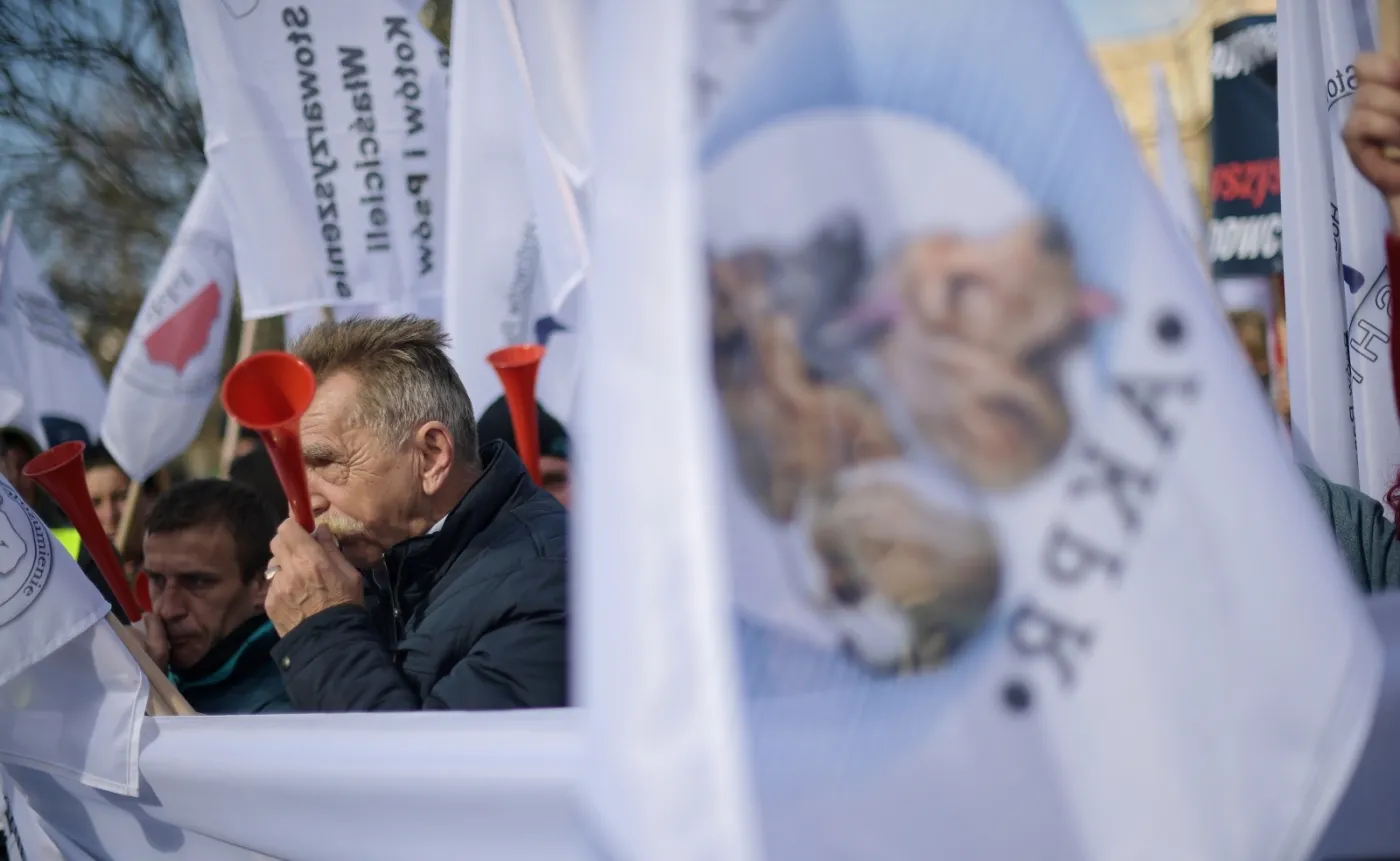 Protest rolników przed Sejmem