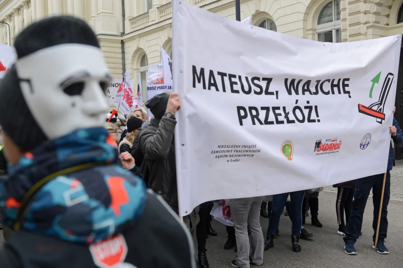 Protest pracowników prokuratury i sądów