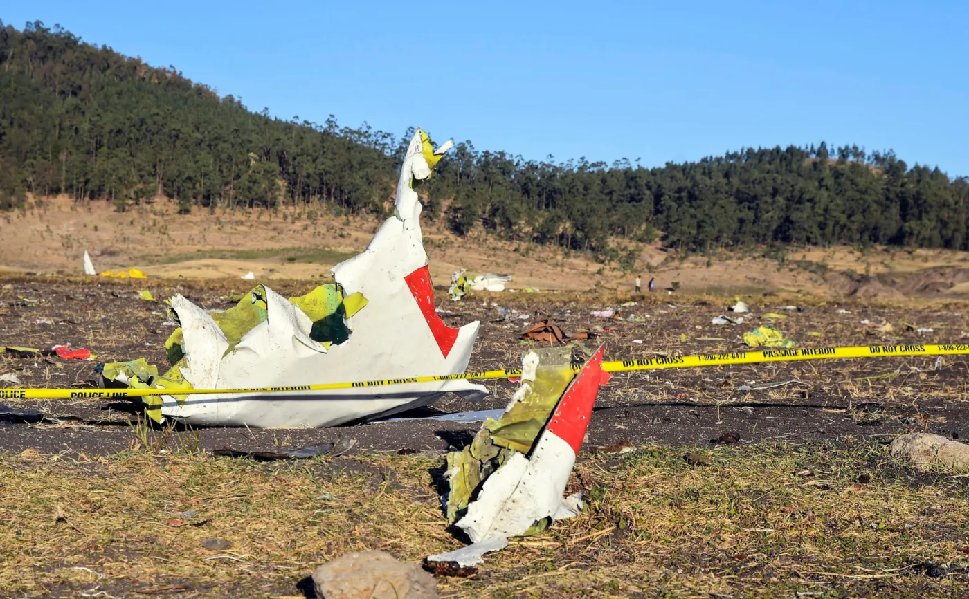 Miejsce katastrofy etiopskiego samolotu