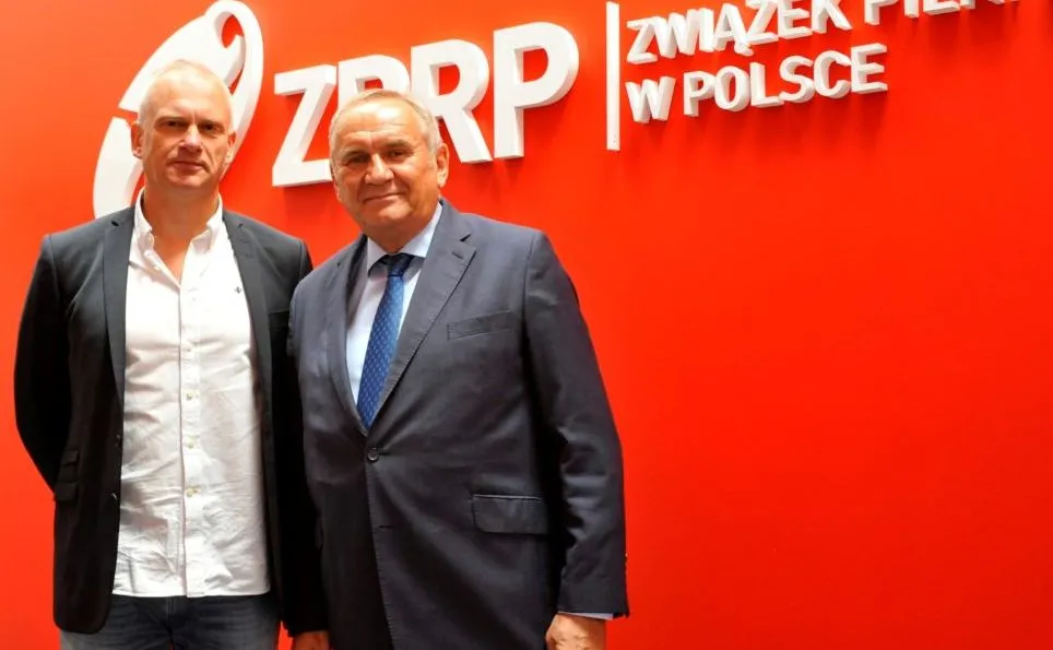 Arne Senstad (z lewej) i prezes ZPRP Andrzej Kraśnicki