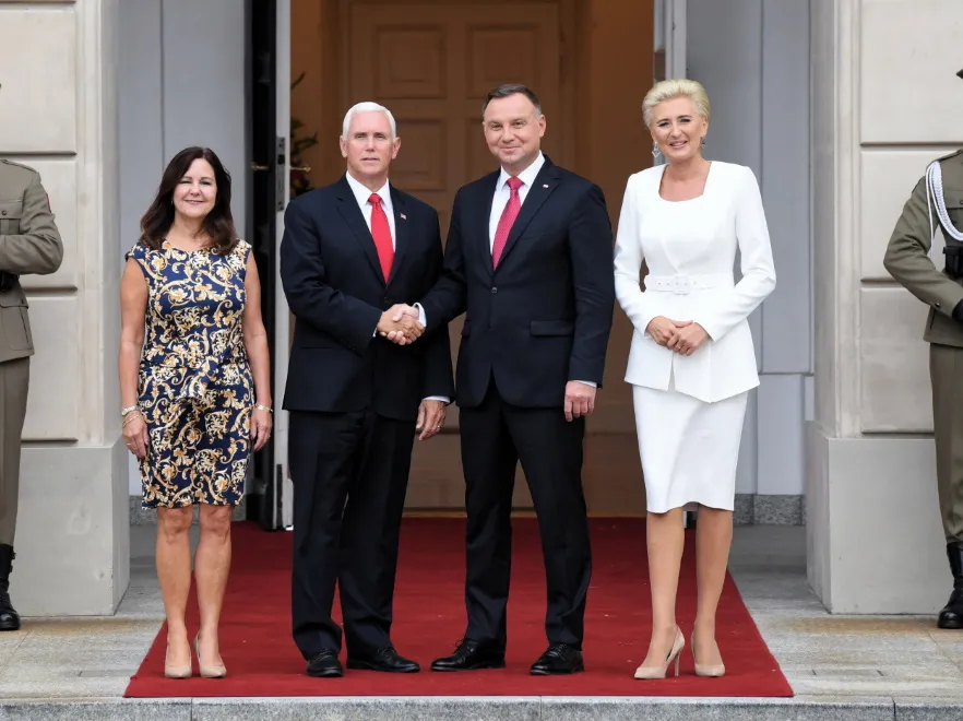 Karen Pence; Mike Pence; Andrzej Duda; Agata Kornhauser-Duda