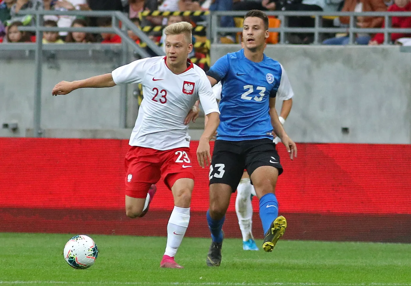 Bartosz Bida (L) i Mairo Miil (P) z Estonii