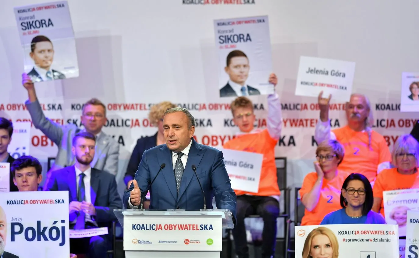 Grzegorz Schetyna na konwencji KO w Jeleniej Górze