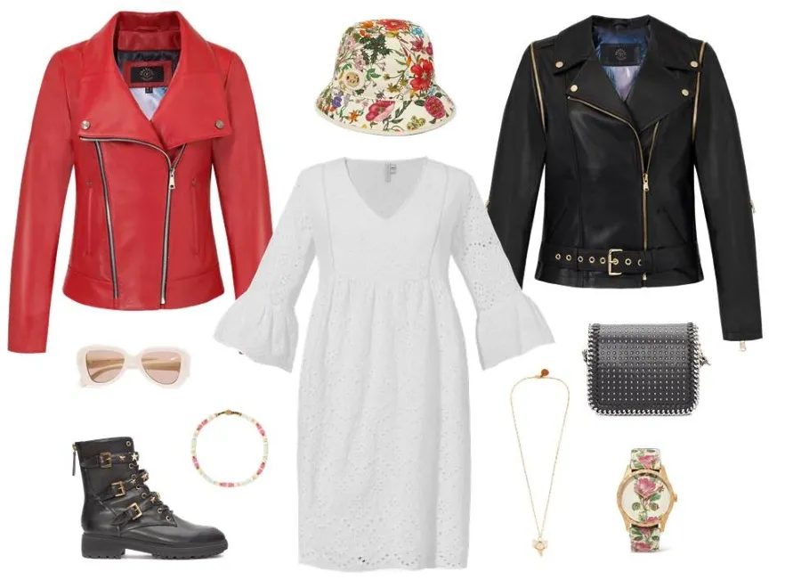 STYLIZACJE na lato z ubraniami ze skóry