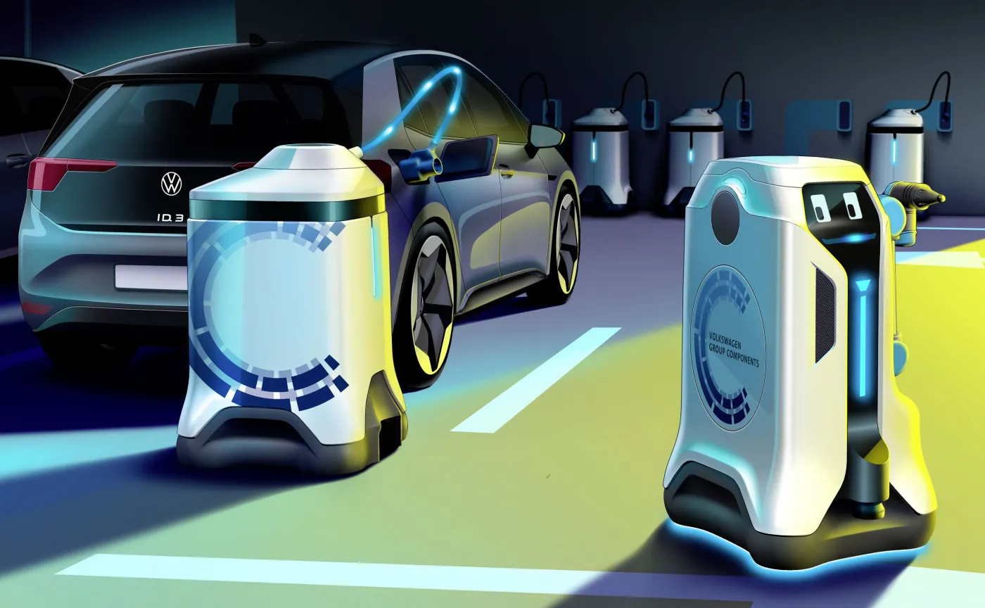 Volkswagen wymyślił robota do ładowania akumulatorów aut elektrycznych