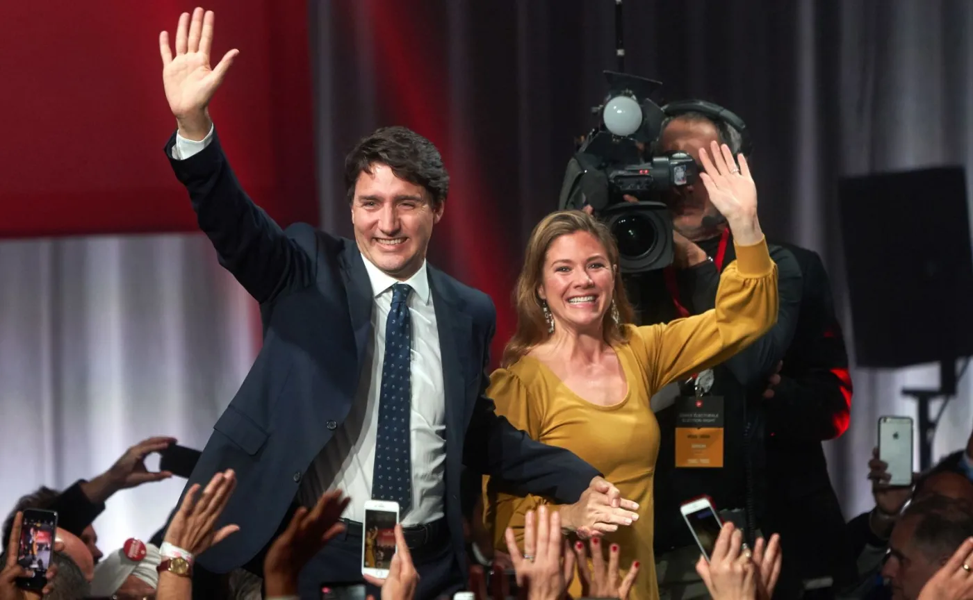 Premier Kanady Justin Trudeau z żoną Sophie Gregoire