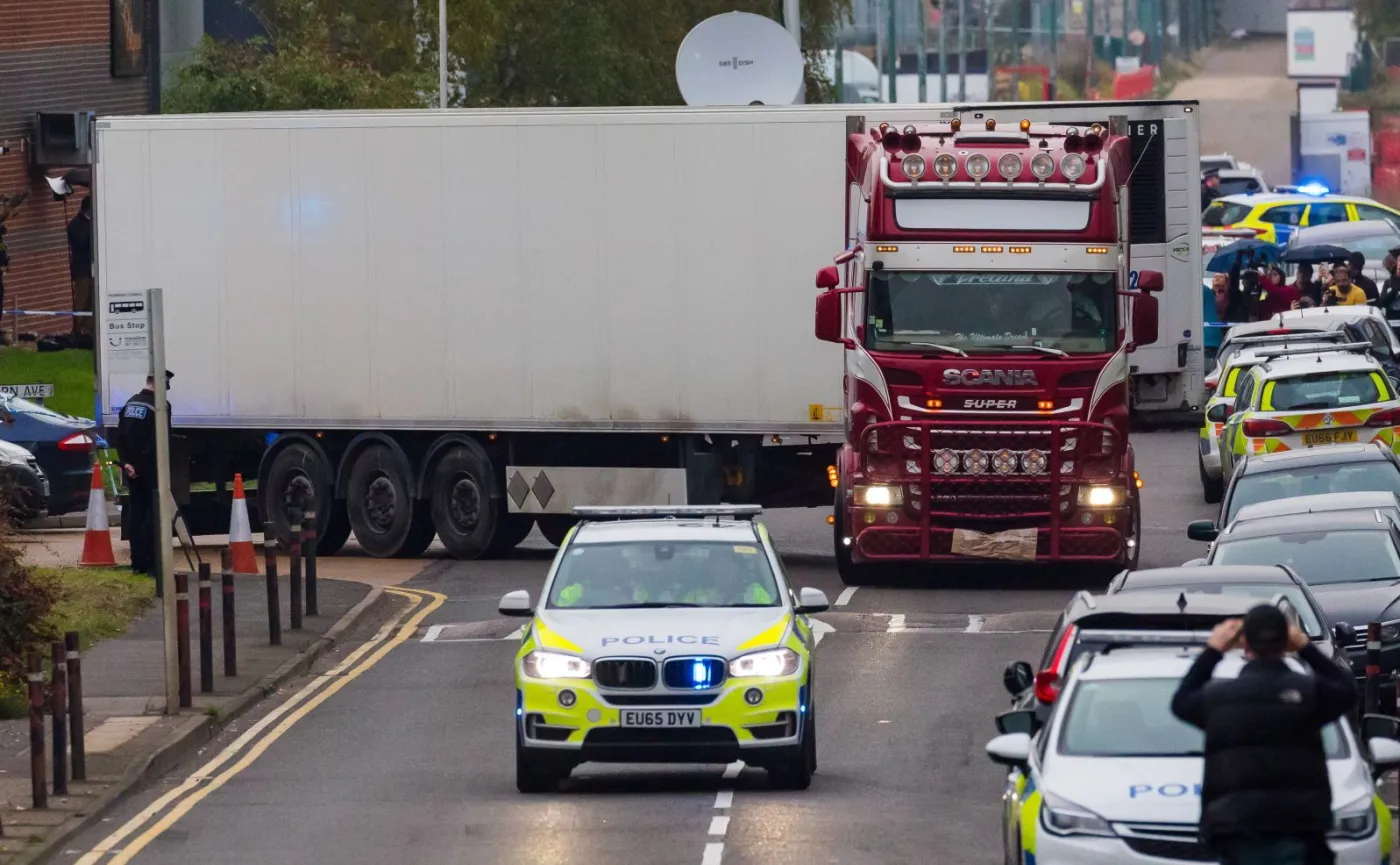 Ciężarówka, w której znaleziono zwłoki