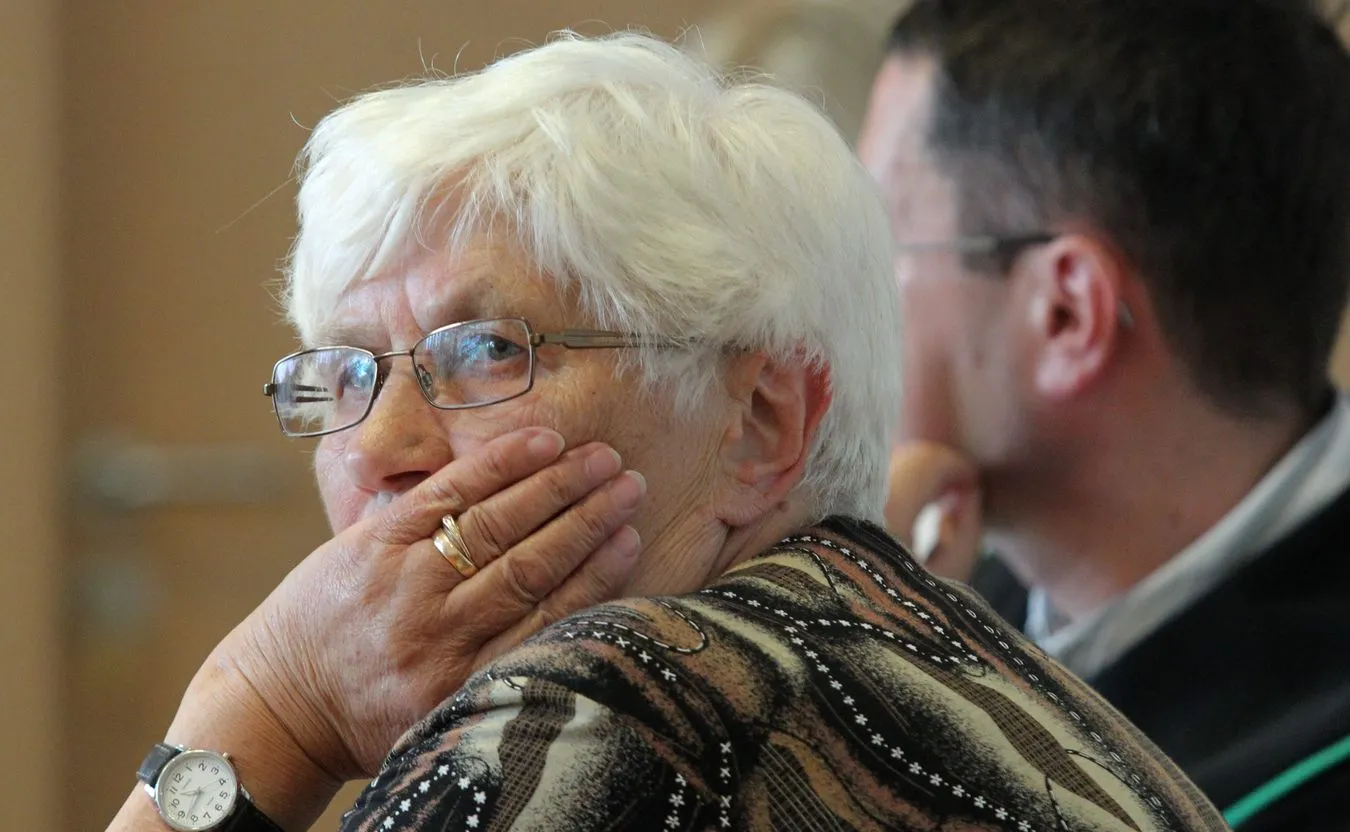 Agnes Trawny podczas rozprawy, w procesie przed Sądem Okręgowym w Olsztynie w 2013 roku