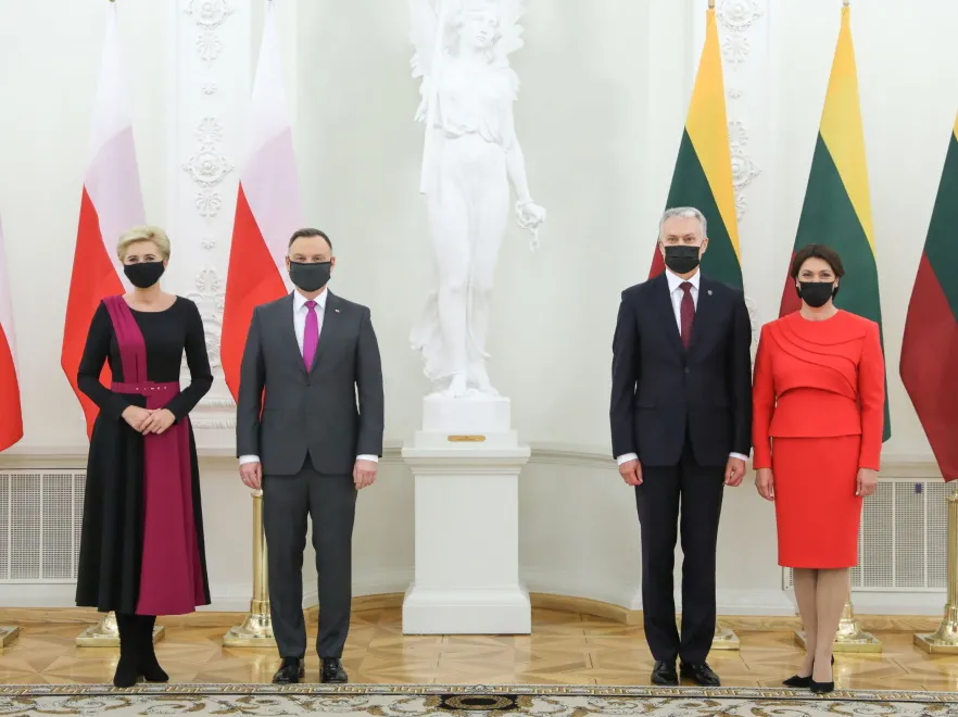 Andrzej Duda Gitanas Nauseda Diana Nausediene Agata Kornhauser-Duda