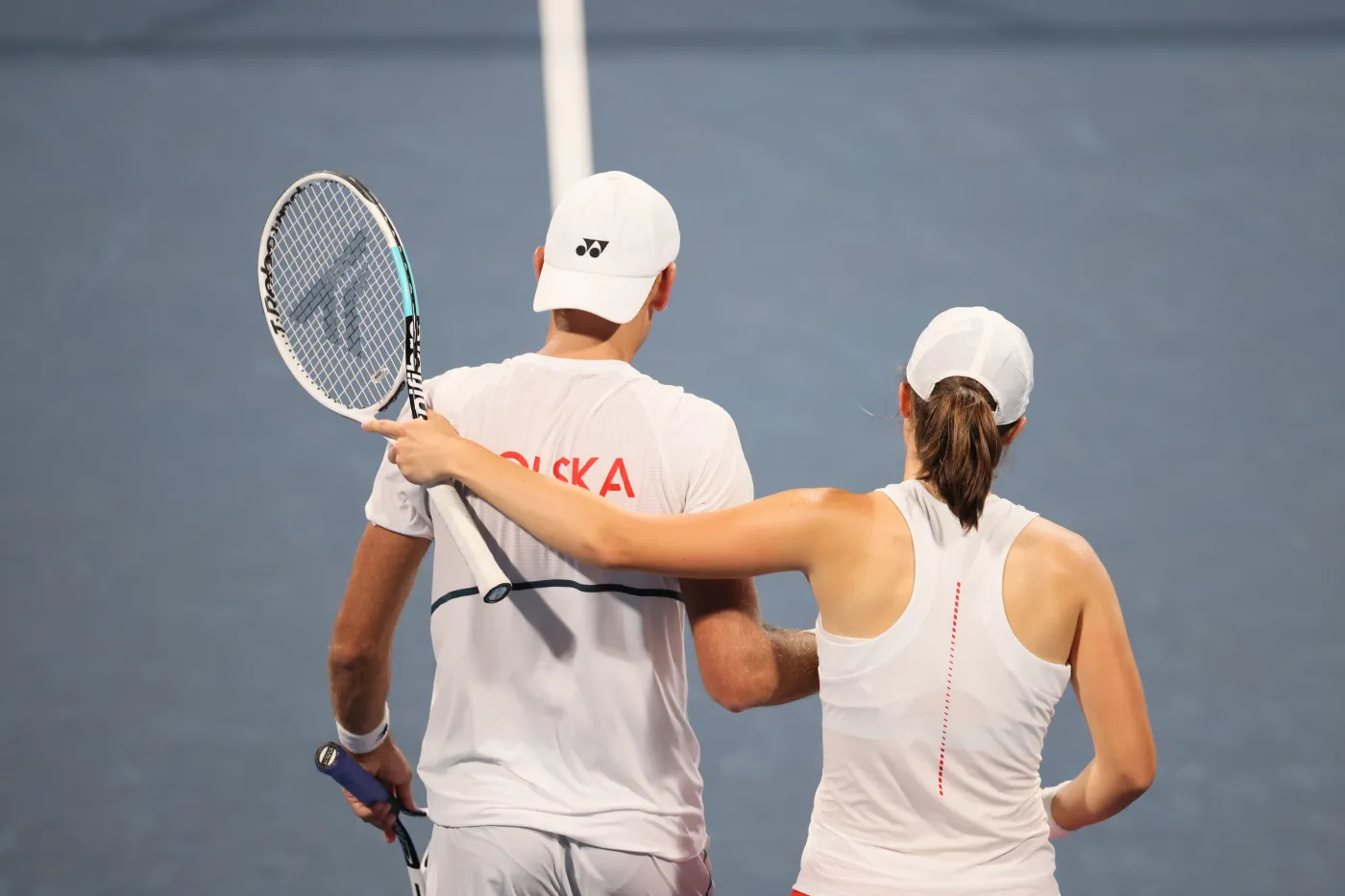 Iga Świątek (P) i Łukasz Kubot (L) 