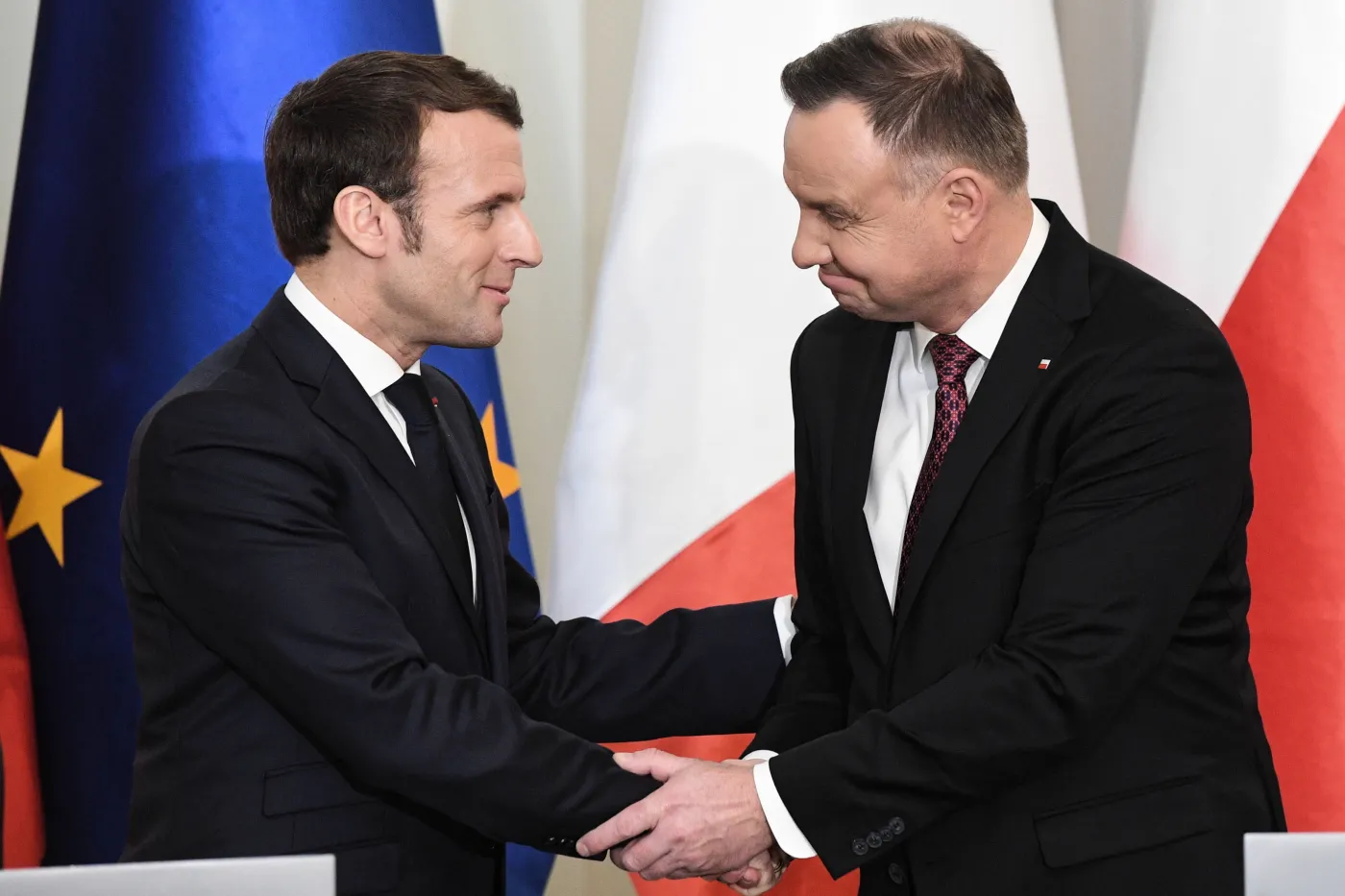 Emmanuel Macron i Andrzej Duda