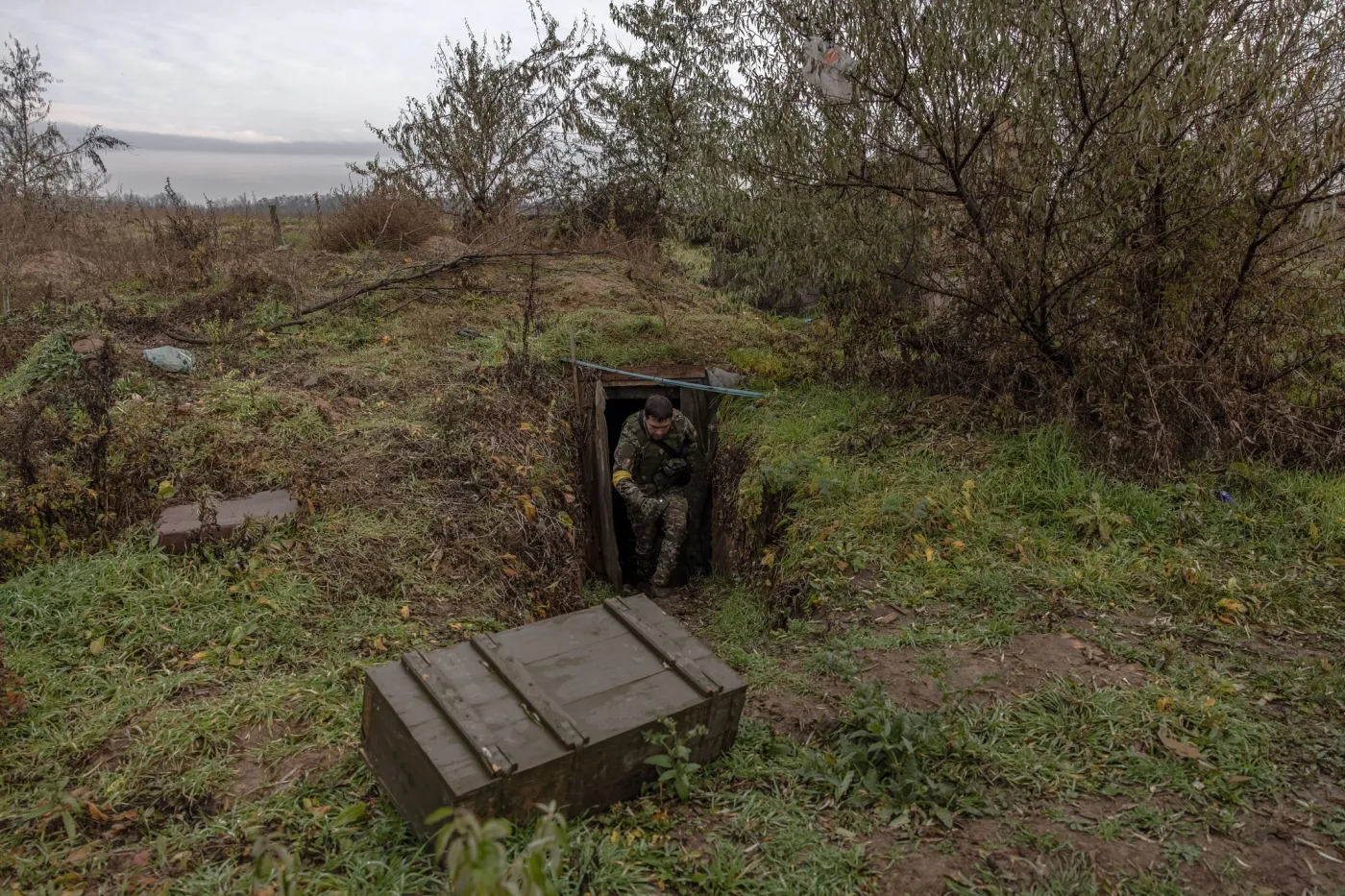 Ukraiński żołnierz na froncie