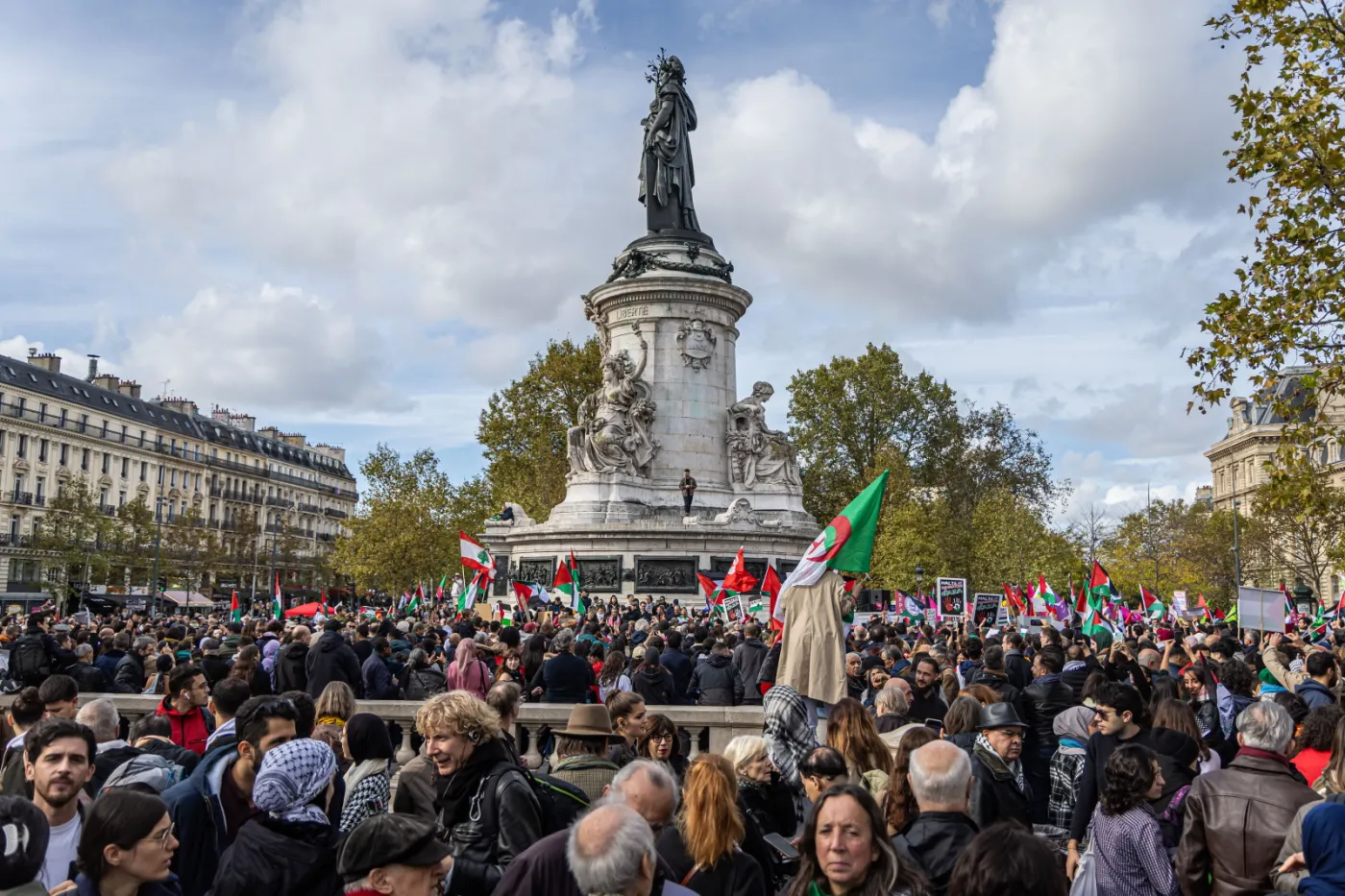 Paryż protestował na rzecz Palestyny