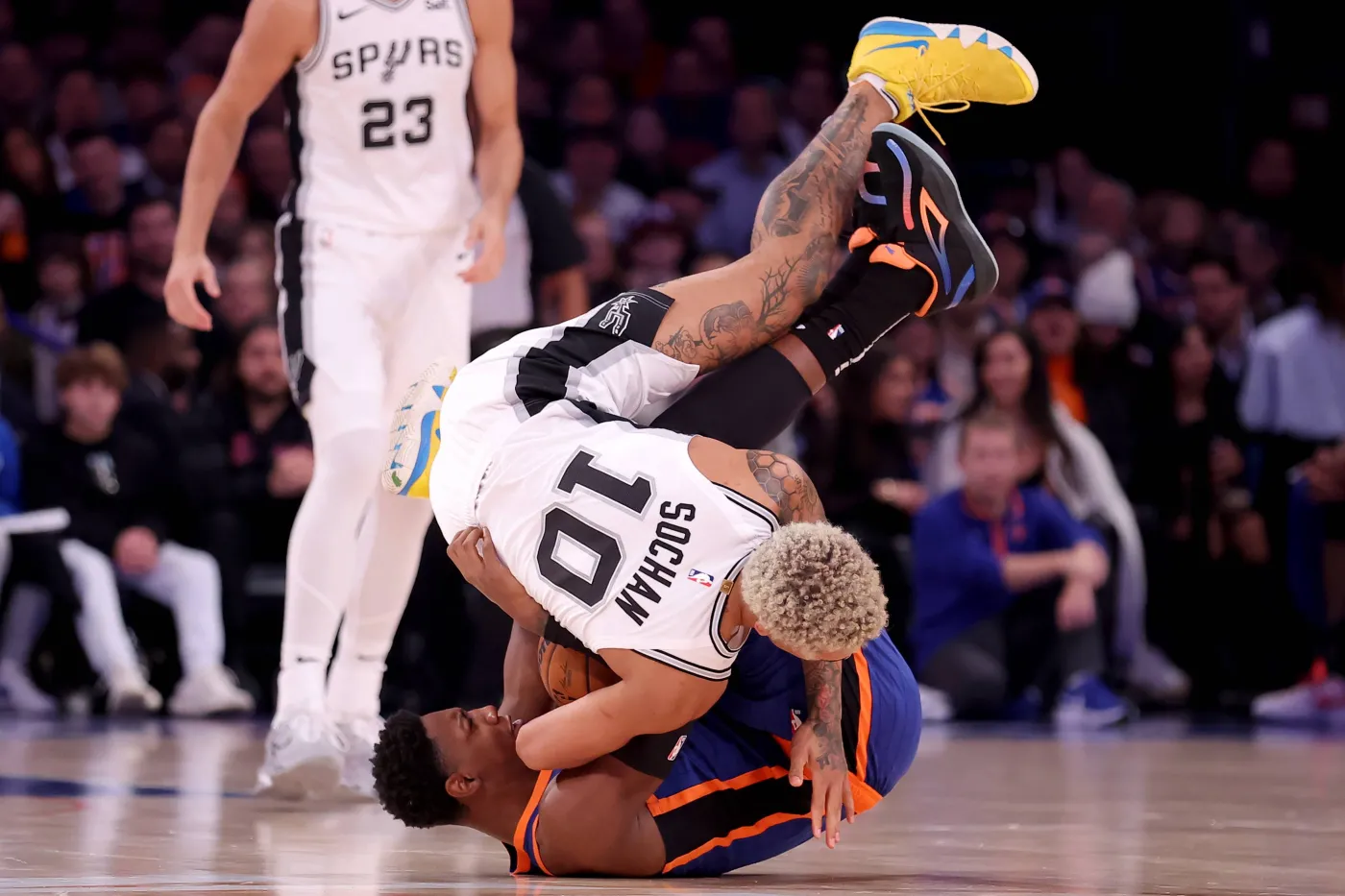 Jeremy Sochan najlepiej punktującym koszykarzem Spurs w meczu z Knicks [WIDEO]