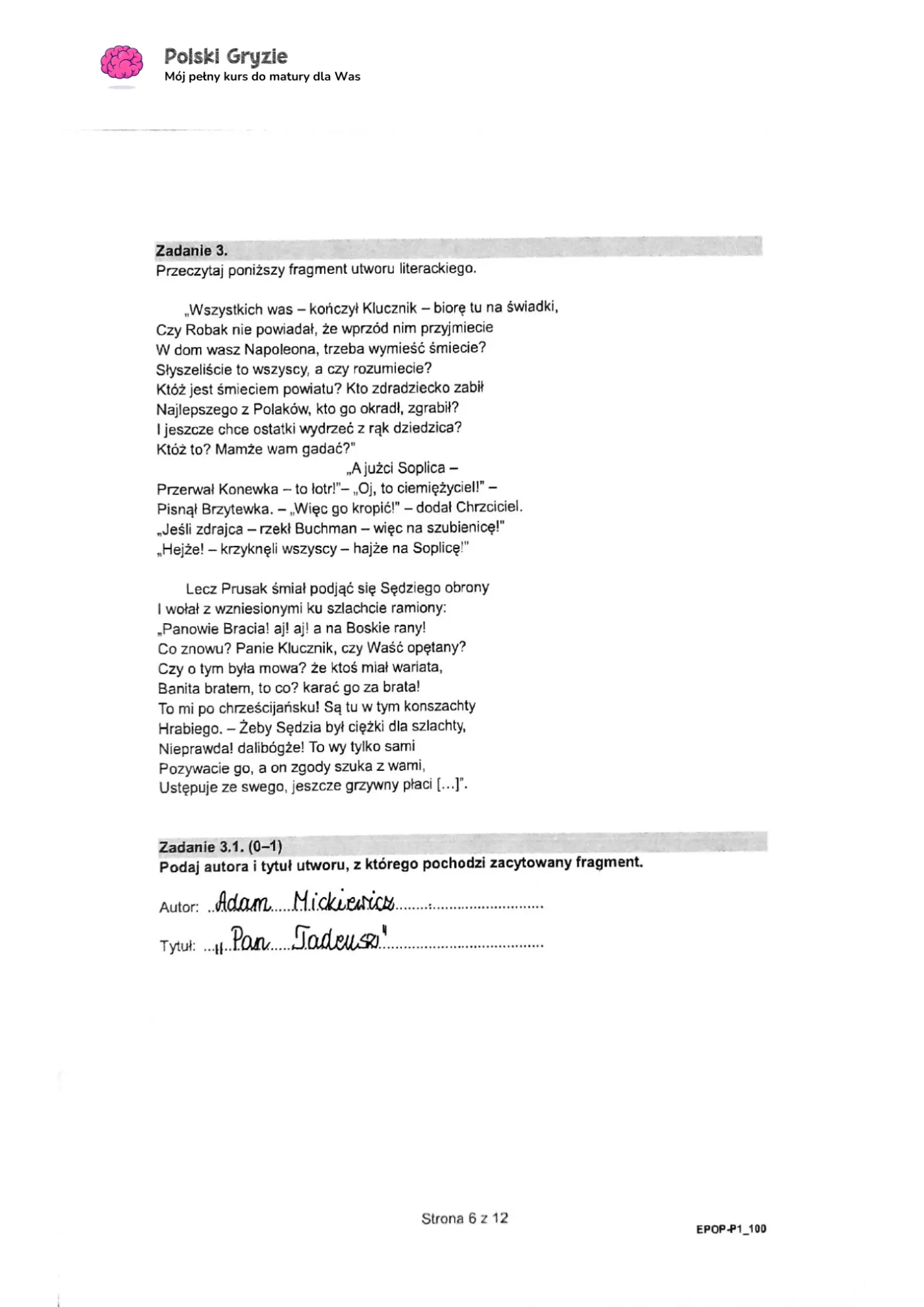 Matura 2024. Język polski - poziom podstawowy [ARKUSZE CKE i ODPOWIEDZI]