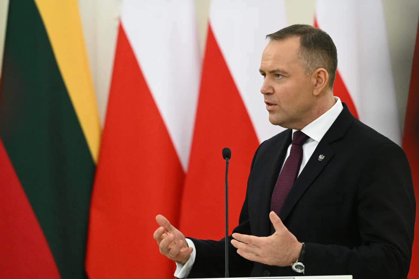 Nawrocki ostrzega przed Rosją. Wspólny głos Warszawy, Wilna i Kijowa