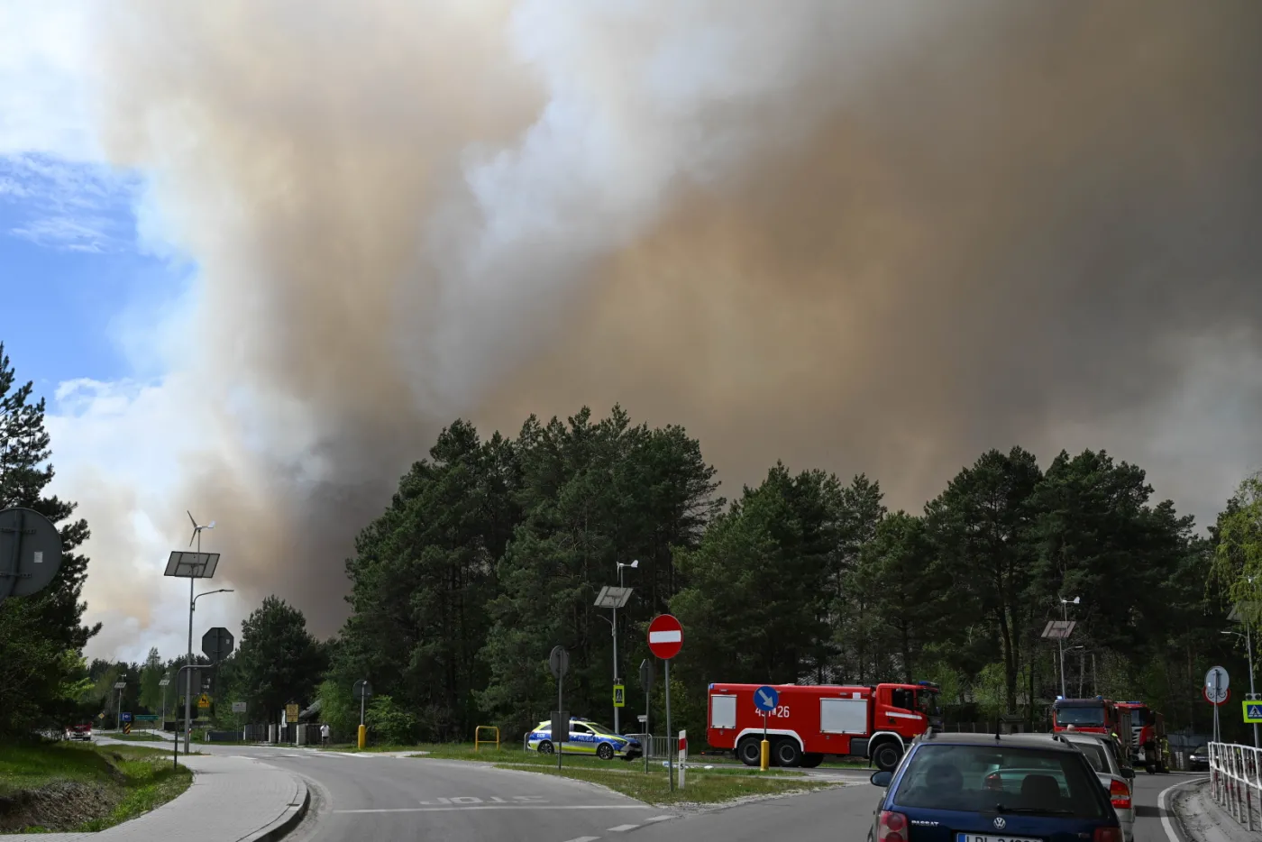 Pożar lasu w pow. biłgorajskim