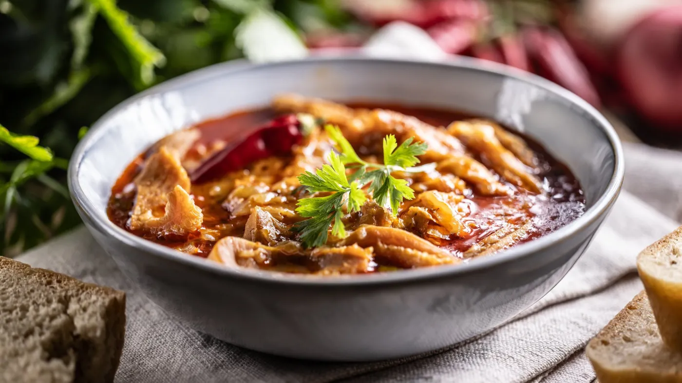 Tasty,Soup,Or,Stew,Made,Of,Beef,Tripe,And,Spices.