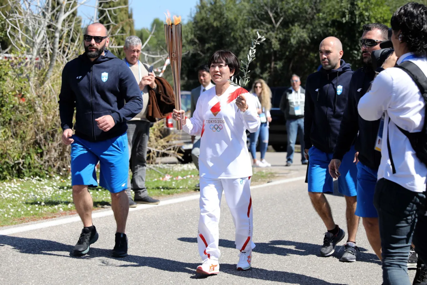 Lighting Ceremony of Olympic Flame  for TOKYO 2020 Olympics