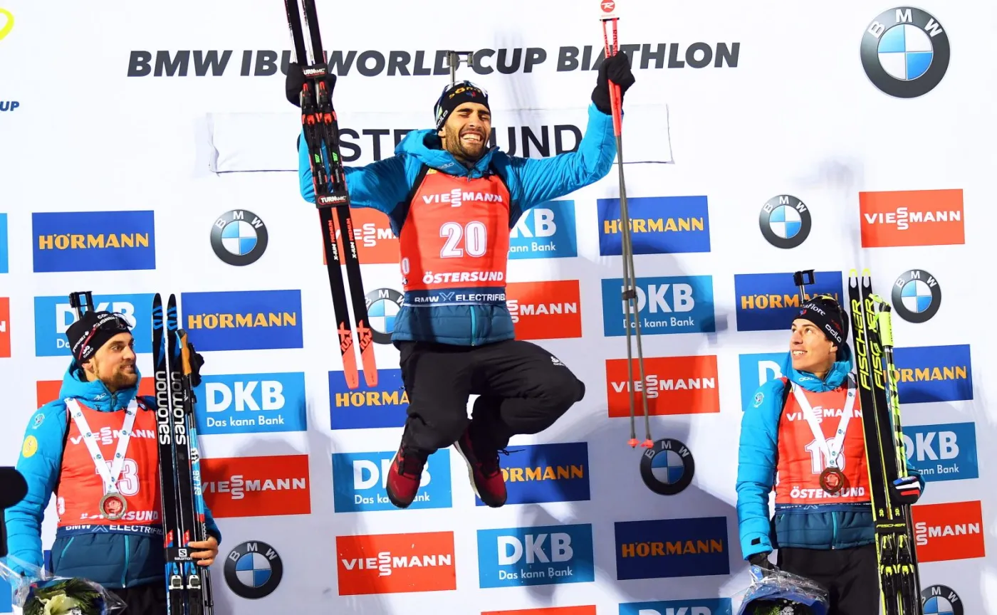 PŚ w biathlonie: Poczwórny sukces Francuzów w Oestersund