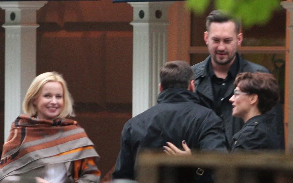 Jolanta Pieńkowska i Marcin Prokop po pracy